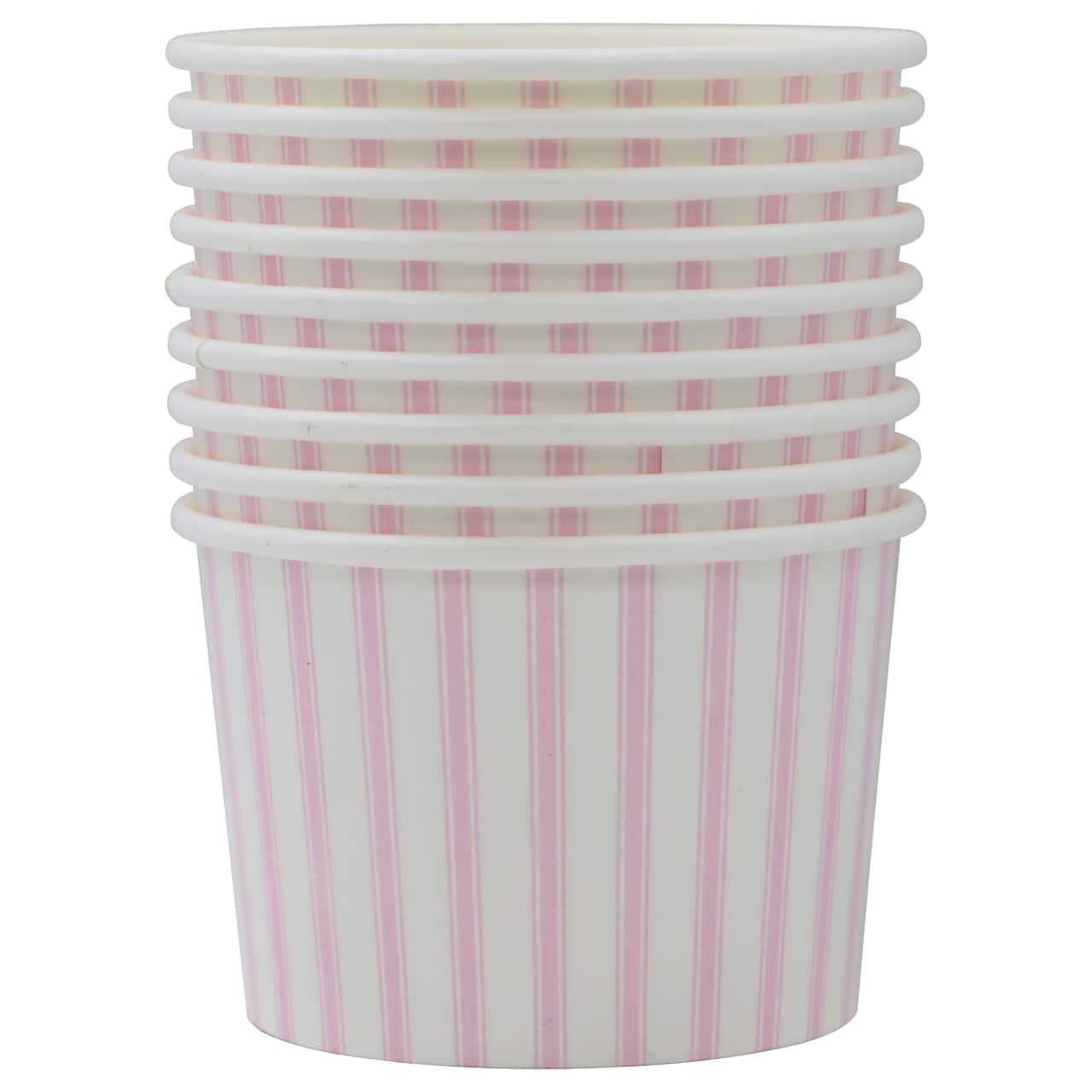 12 Packs: 10 ct. (120 total) 8oz. Pink Stripe Snack Cups by Celebrate It™